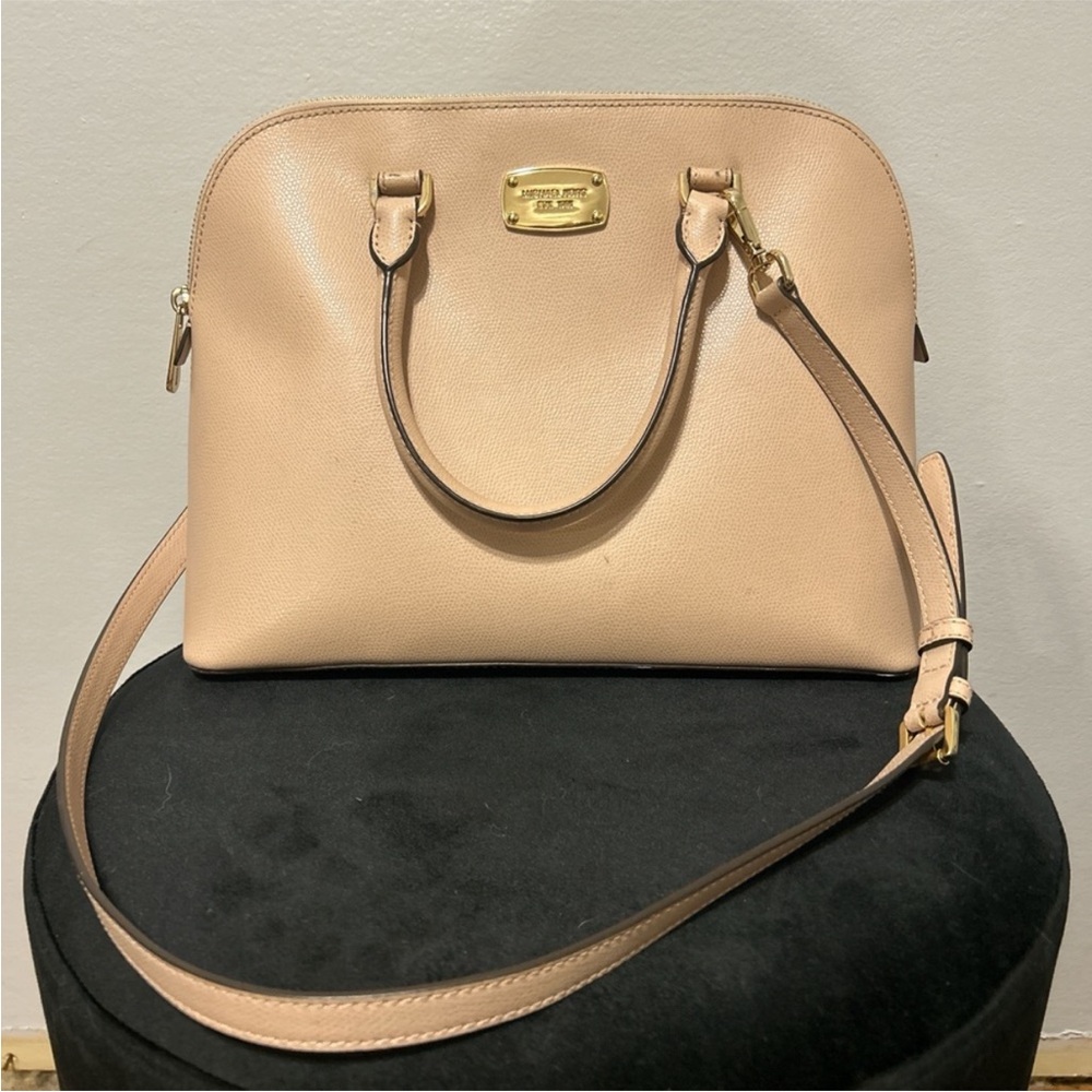 Michael Kors Cindy Dome Leather Satchel